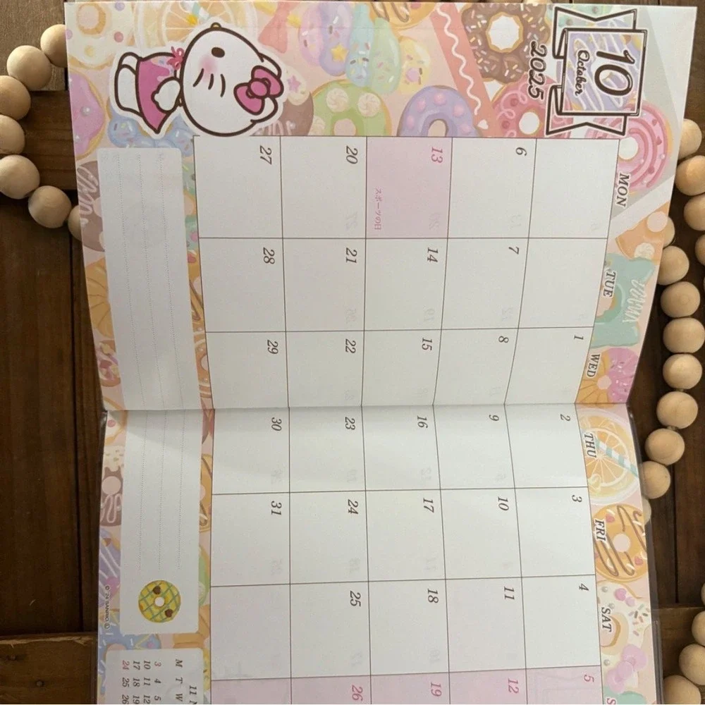 Sanrio 2025 Hello Kitty Calendar‎ 5x7 – Rare Kawaii Stationery Collectible